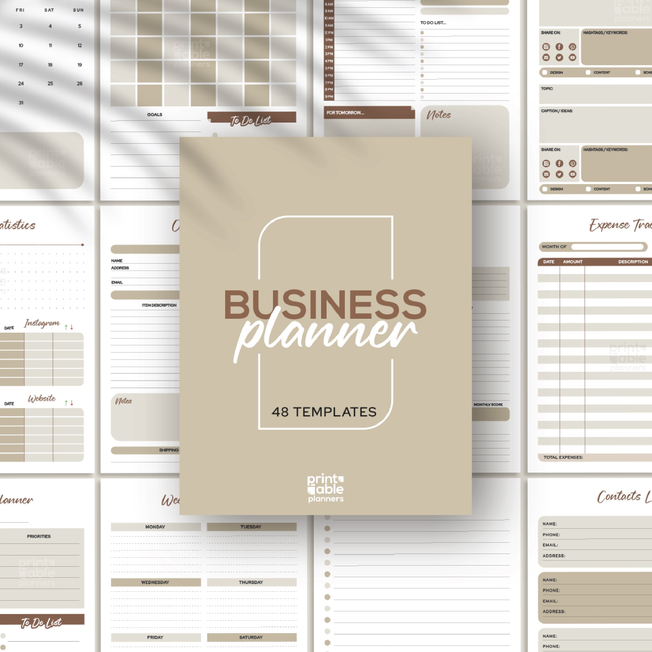 Business Planner Printable | Undated Trackers | Ipad Planner | Goodnotes Digital Journal | Adhd Planner Adults | Side Hustle