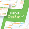 Goal Tracker | Daily Habit Tracker Monthly Calendar | Habit Tracker Spreadsheet Template For Google Sheets | Goal Planner | Routine Tracker - Includes 23 Pages